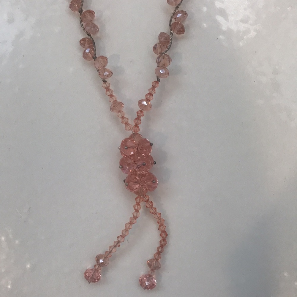 Pink beaded pendant